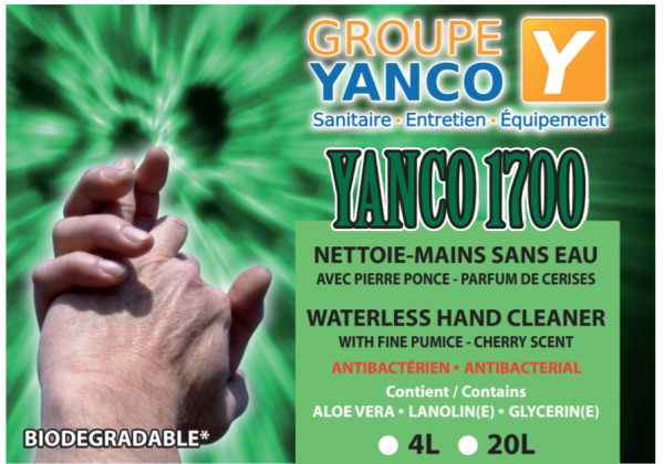YANCO SAVON À MAIN ABRASIF 1700 4L