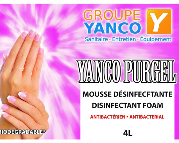 YANCO PURGEL DÉSINFECTANT À MAIN SANS ALCOOL.