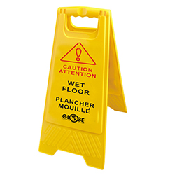 ENSEIGNE BILINGUE PLANCHER MOUILLÉ 27"