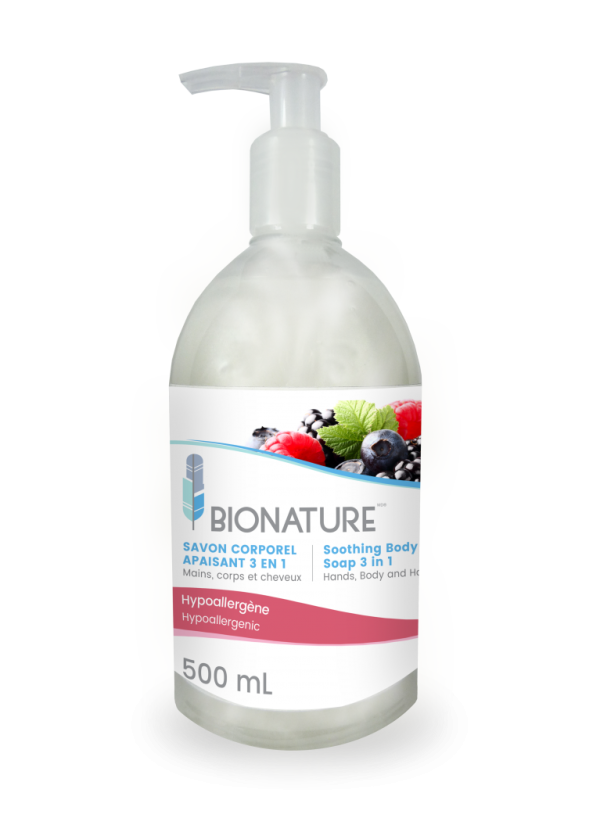 Bionature-Savon corporel apaisant 3 en 1